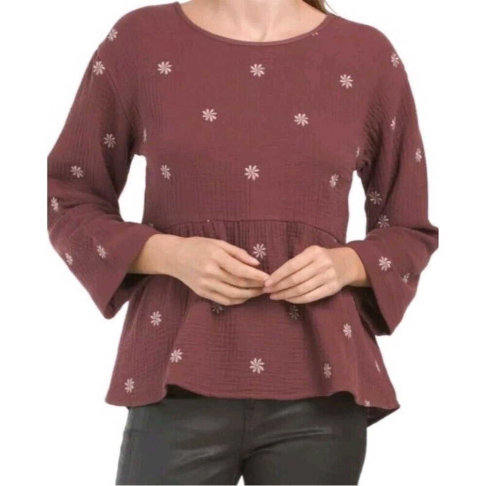 Madewell // Francis Embroidered Gauze Top - Picture 3 of 11